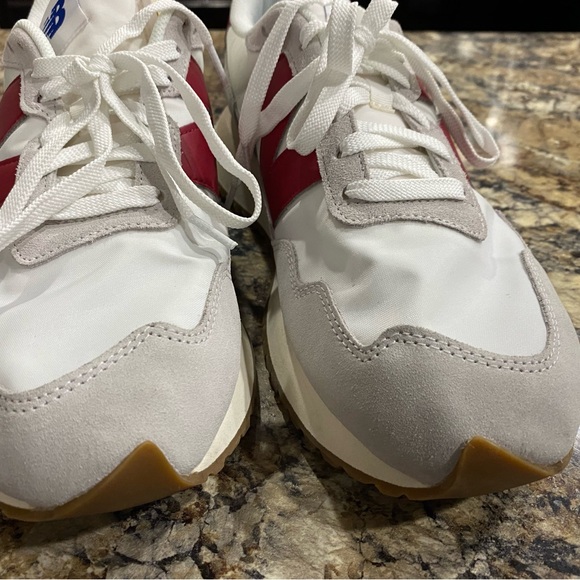 New Balance 237 White Burgundy Retro Streetwear Size 12 - Picture 7 of 7
